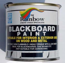 10knotes:  Blackboard Paint, sold at the Wicked Clothes shop.