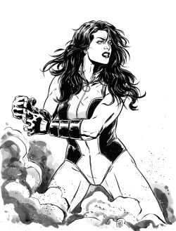 thehappysorceress:  She-Hulk by Marc Laming 