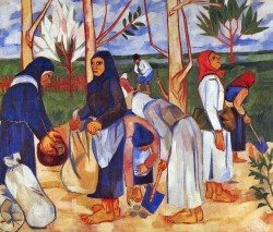 Natalia Goncharova (1881–1962), Planting potatoes (1908)