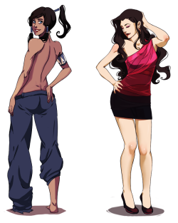 metalling-the-next-avatar:  Korra & Asami by *YukiHyo 