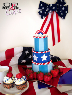 nerdachecakes:  4th of July- Nerdache Cake’s style, YO- with