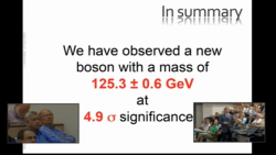 We have observed a new boson with a mass of 125.3 +/- 0.6 GeV