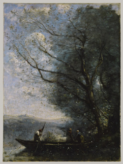 intothecellar:  Camille Corot. The Ferryman. 1865. 