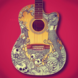 eatsleepdraw:  Guitar art by Manje 