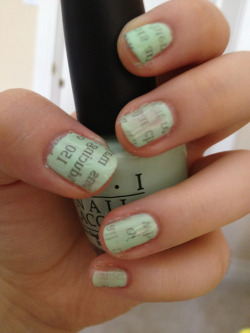 alittleglimpseofparadise:  How to create newspaper nails Instructions: