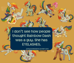 ponyconfessions:  I don’t see how people thought Rainbow Dash