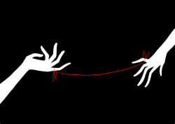 dolenti:  The red string of fate, also referred to as the red