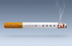 otlgaming:  NO GAMES FOR SMOKERS by GERMAN LJUTAEV Smoking is pretty nasty, dude. I learned my lesson with that pack-a-day candy cig habit I had as a kid. Ljutaev’s design concept incorporates a depleting life bar as a warning to smokers: too much of