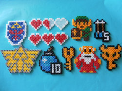 thenintendard:  Legend Zelda Perler Bead Magnets From PorcupineSpines