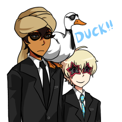 aryll:  Akira and Haru as DUCK agent partners because it would