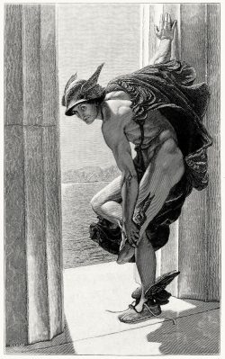 Hermes, after a painting by W. B. Richmond.