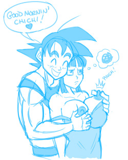 This is how I believe Goku greets his wife in the morning.