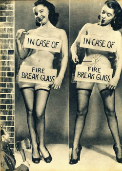 “In Case of Fire, Break Glass,” Vintage Ad, Unsourced