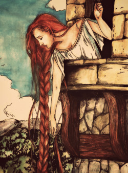 littlefindsforgot:  Sansa as Rapunzel, the maiden trapped 