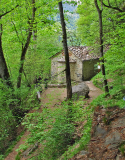 tammystravels1959:  Rila Mountains, Bulgaria -  A church nestled