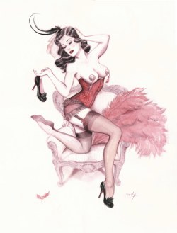 margadita:  Dita Pin-Up Art by Maly Siri  French pin-up artist