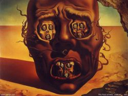 rayonativia:  The Face of War, by Salvador Dali 