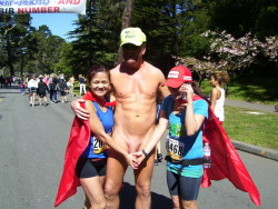 nakedrunnerbigcock:  My naked run at Bay to Breakers 2012 Getting