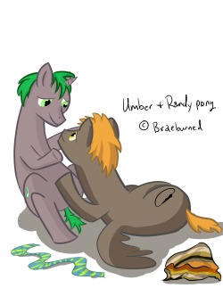 Umber and Randy-Pony sharing a moment. Gotta say, this is pretty