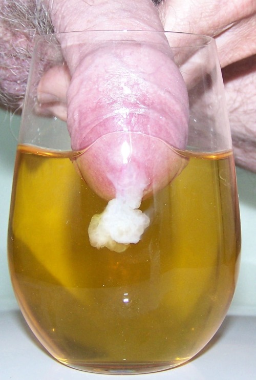 cumdumpguys:  Would you drink this glass of piss just to have the cum inside you? 