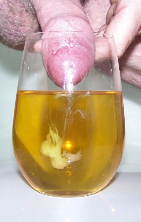 cumdumpguys:  Would you drink this glass of piss just to have the cum inside you? 