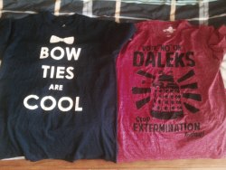 My new Doctor Who t-shirts :зз