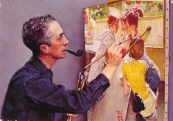 umdesejoconstante:  Norman Rockwell, Self-portrait painting the