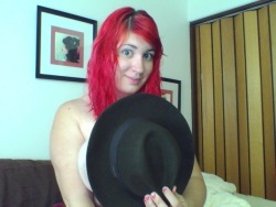 robodollified:  Another Titty Tuesday! Indiana Jones hat! I’m