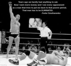 Fedor Vladimirovich Emelianenko The best fighter.  I didn’t