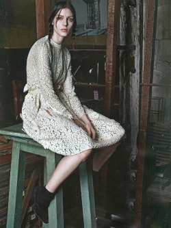Kati Nescher by Mario Sorrenti for Vogue Paris August 2012