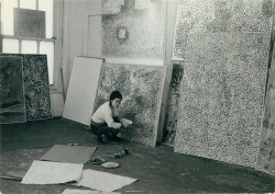 eclektic: Japanese artist Yayoi Kusama in her studio, 1958