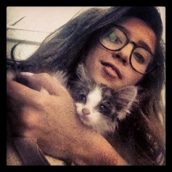My friend got a new kitty! She&rsquo;s so tiny! (Taken with Instagram)