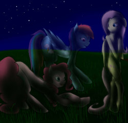 nomoreparties:  (Rainbow, Fluttershy, Pinkie) Contest by ~InsanitylittleRed