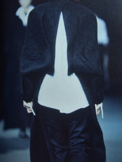 spring2000:  “Yohji Yamamoto: Talking to Myself”F/W 1995