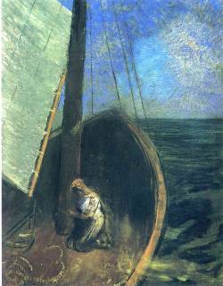 sherrymonocle:  odilon redon - the boat (1902) 