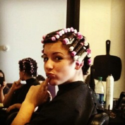 mwaloh:  I know..I’m pretty ;) #curlers #perm (Taken with Instagram) 