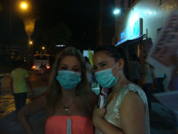 fajrarmy:  Israelis wear surgical masks during a protest against