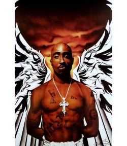 blackartdepot:  I love this art print featuring the late Tupac