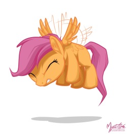 Scootaloo Flying by *mysticalpha She gets an A for effort! and