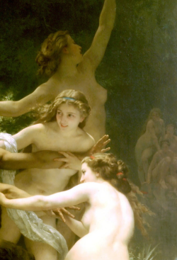 artemisdreaming:  Nymphs and Satyr detail, 1873 William Adolphe