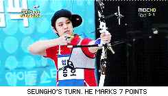2012 Idol Star Olympics’ Men Archery: MBLAQ vs Infinite 2nd battle: