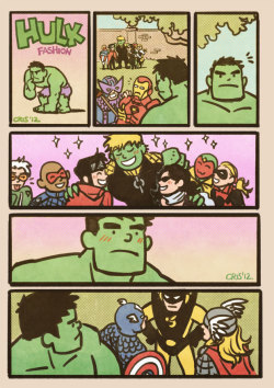 cris-art:  “Hulk fashion” a strip inspired by some crazy