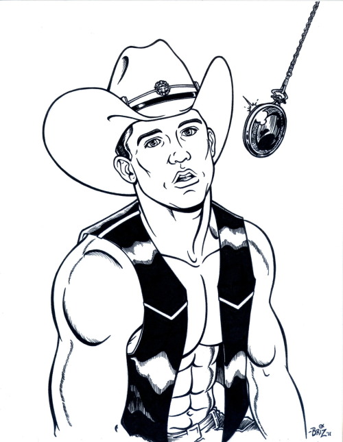 Entranced buckaroo by Brain Douglas Ahern. Posted with permission. http://brizycomics.deviantart.com/