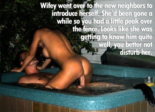 Wifey getting to know the neighbor…