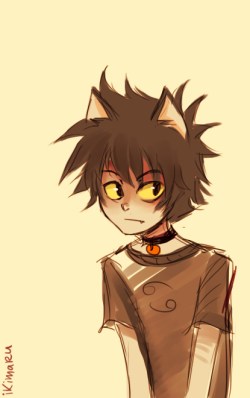  Anonymous asked you: Karkat… with kitty ears? *killed