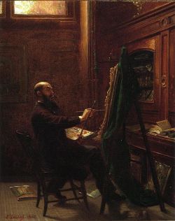 the-paintrist:   Emanuel Leutze, Worthington Whittredge in His