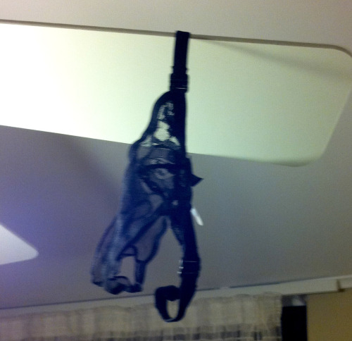 greekcouple:  Thong removed and thrown to a ceiling fanâ€¦ ready to go out 