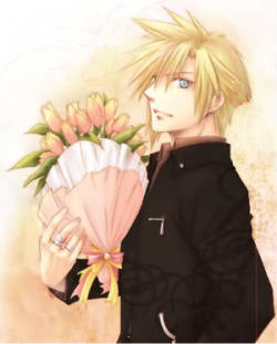 Cloud Strife has flowers for youuuu <3 :D