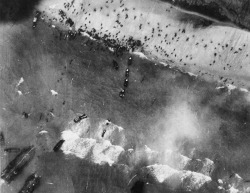 Aerial view of the Normandy Invasion, 1944.