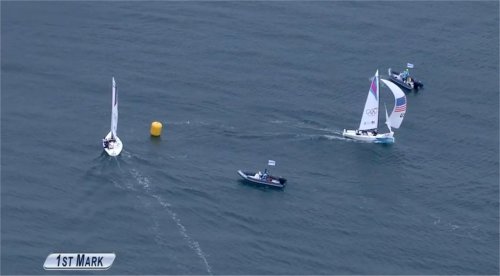 Nice lead at the first mark for team Tunnicliff Â - USA!